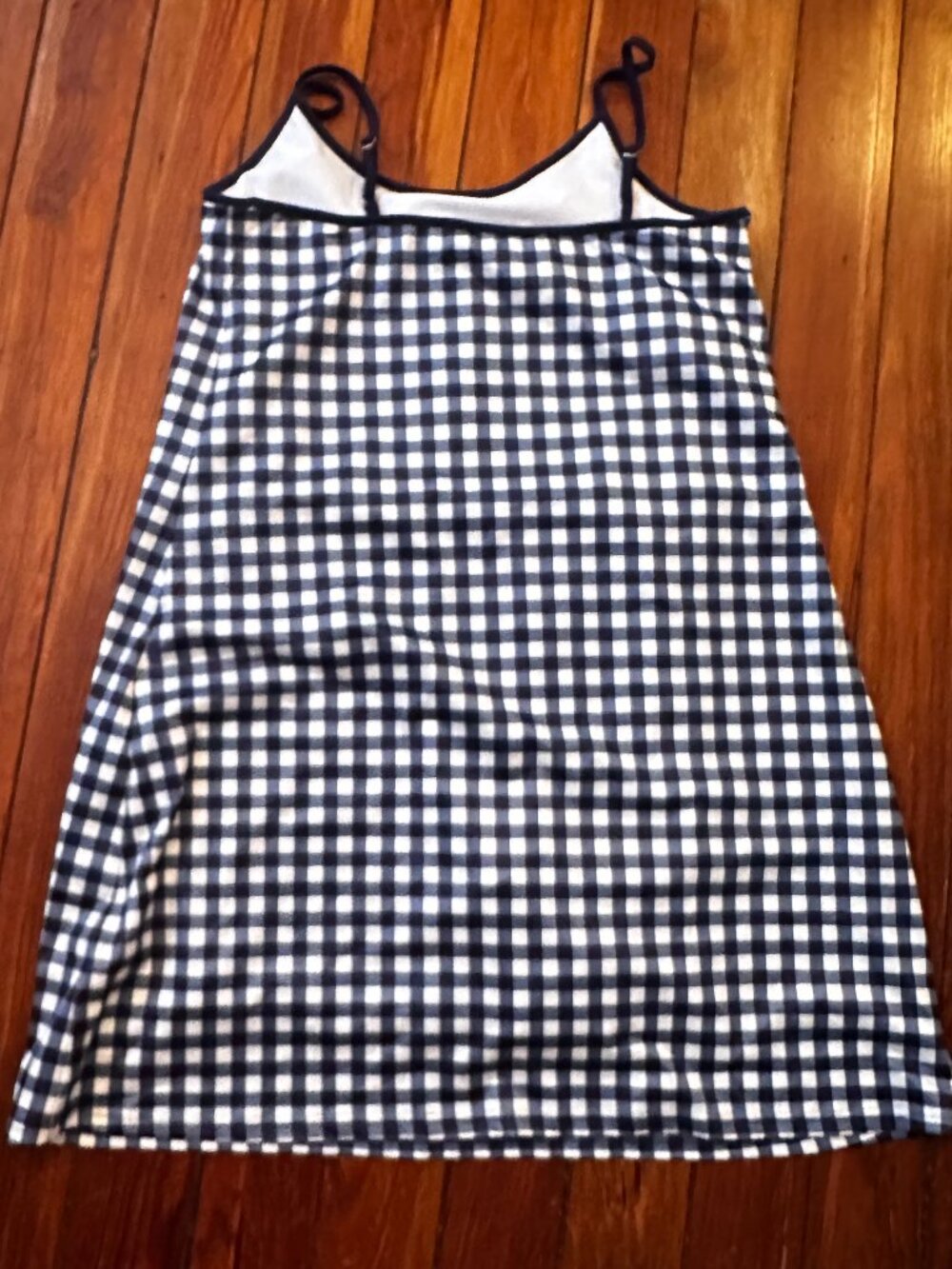 NWT J. Crew Factory Navy and White Gingham Active Dress - Picture 6 of 6